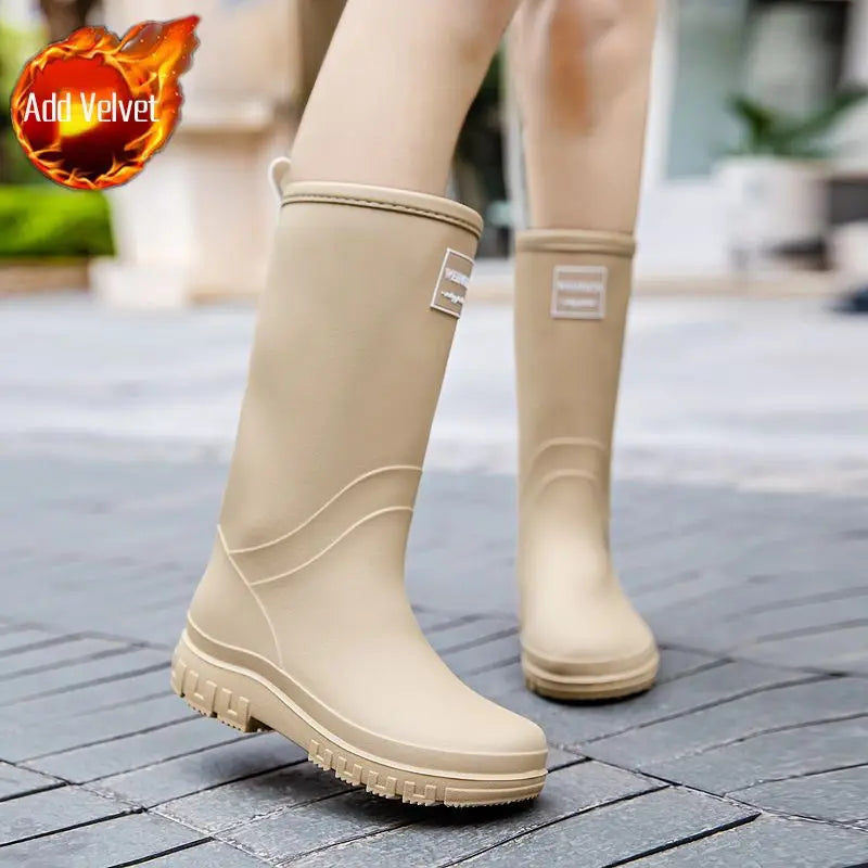AquaShield | Stylish Reliable Waterproof Mid-Calf Women's Rain Boots 9