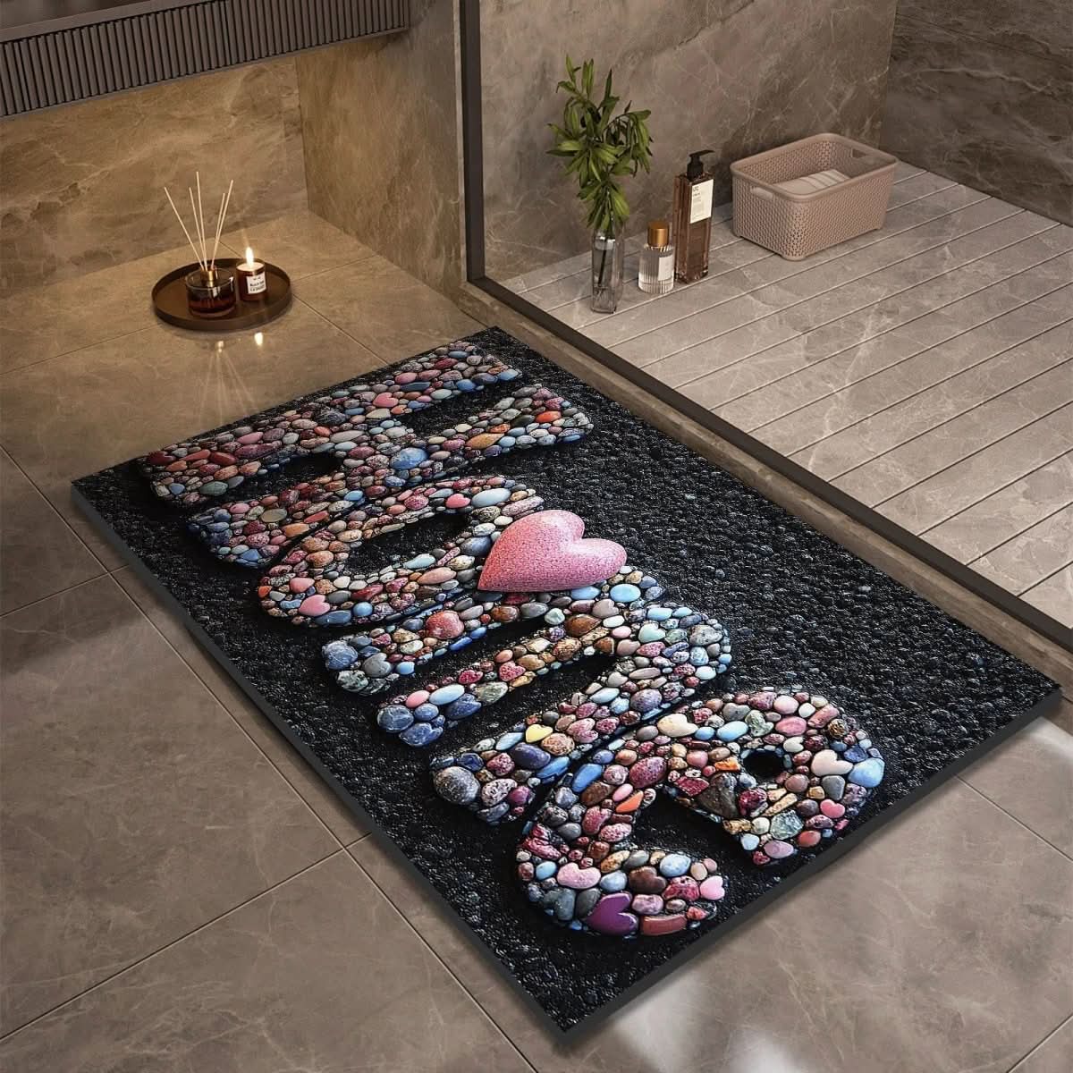 Non Slip Diatomaceous Earth Bathroom Mat for Comfort