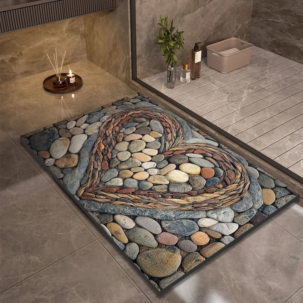 Non Slip Diatomaceous Earth Bathroom Mat for Comfort