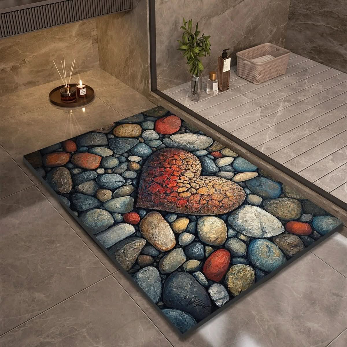 Non Slip Diatomaceous Earth Bathroom Mat for Comfort
