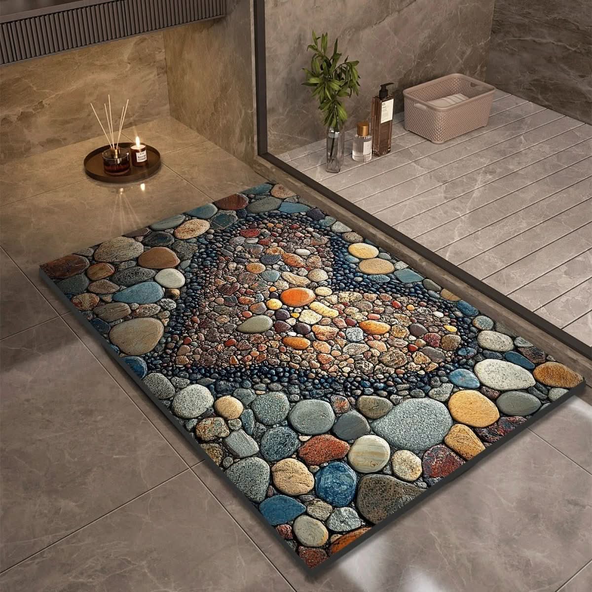 Non Slip Diatomaceous Earth Bathroom Mat for Comfort