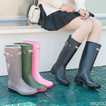AquaStride | Stylish Durable Waterproof Rubber Rain Boots for Women 0