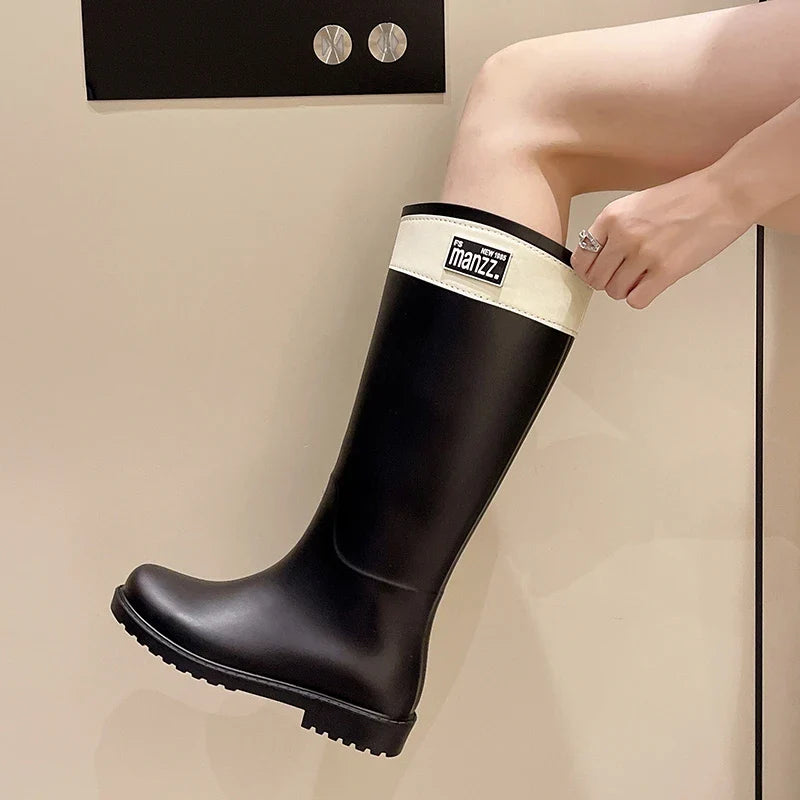 AquaStride | Stylish Lightweight Waterproof Rubber Knee-High Rain Boots 2