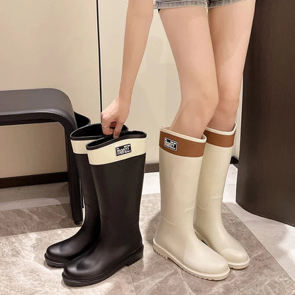 AquaStride | Stylish Lightweight Waterproof Rubber Knee-High Rain Boots 4
