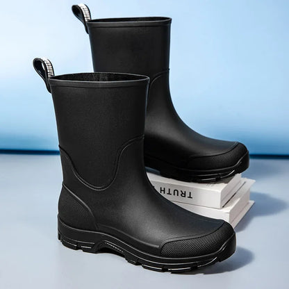AquaStride | Stylish Lightweight Waterproof Rubber Mid-Calf Rain Boots 2
