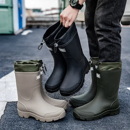 AquaStride | Stylish Lightweight Waterproof Rubber Mid-Calf Rain Boots 3