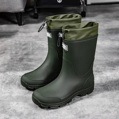 AquaStride | Stylish Lightweight Waterproof Rubber Mid-Calf Rain Boots 5