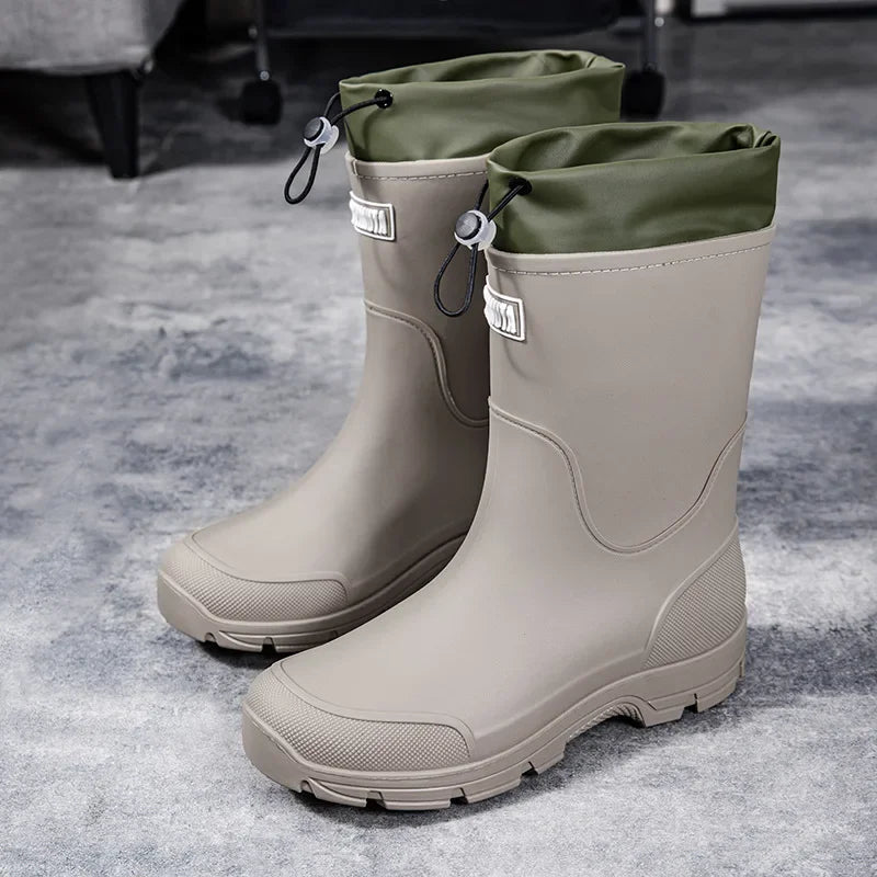 AquaStride | Stylish Lightweight Waterproof Rubber Mid-Calf Rain Boots 6