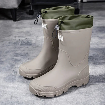 AquaStride | Stylish Lightweight Waterproof Rubber Mid-Calf Rain Boots 6