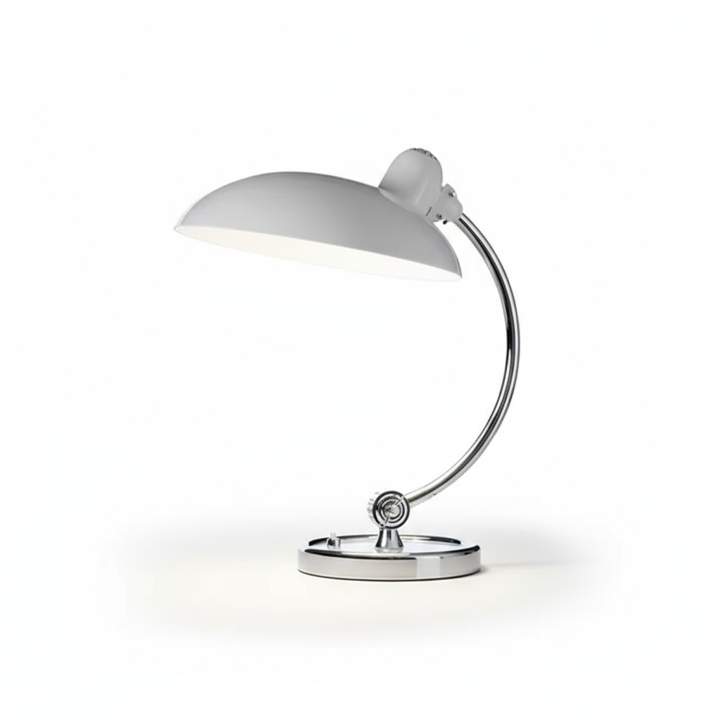 Simple Adjustable Table Lamp with Curved Arm