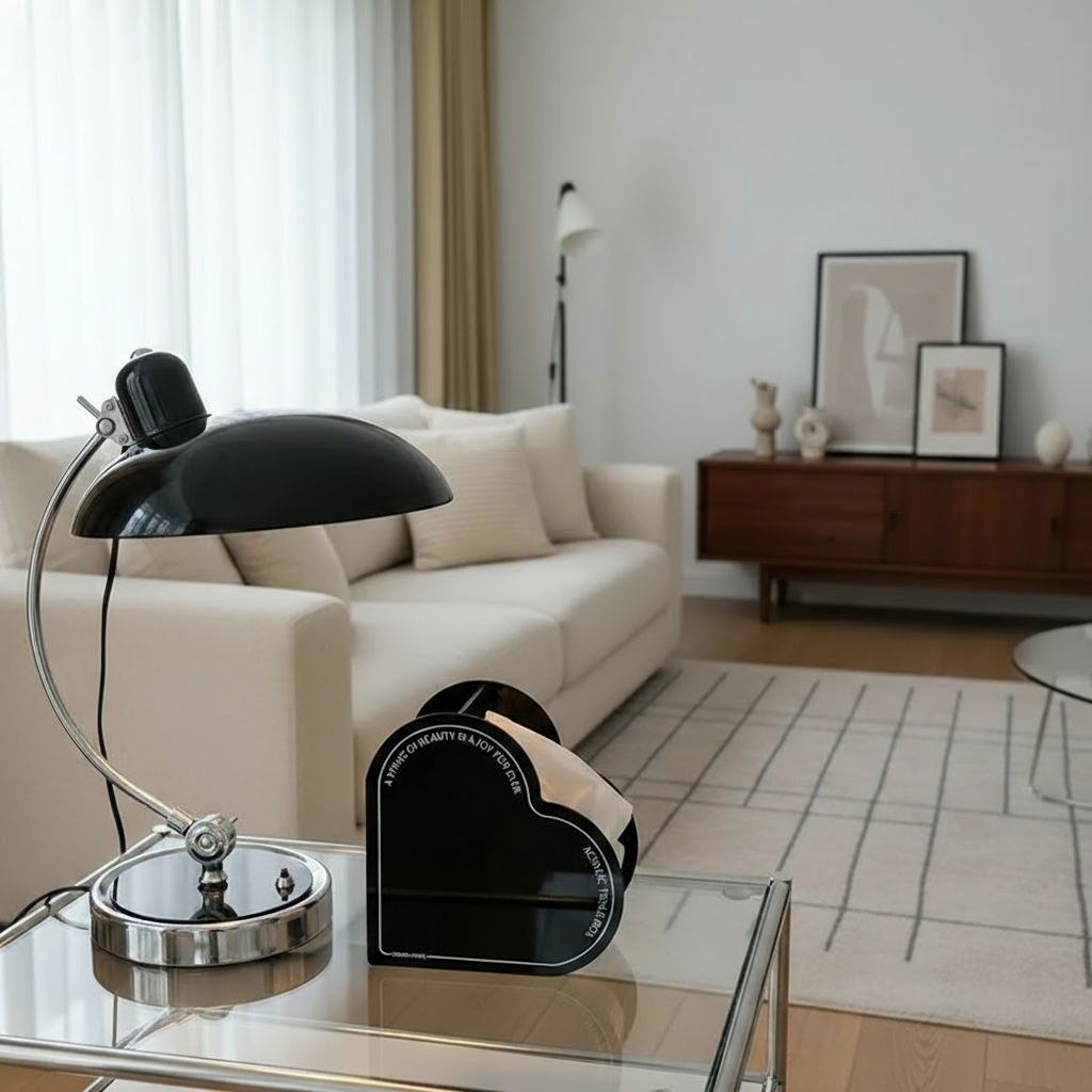 Simple Adjustable Table Lamp with Curved Arm - Fesara