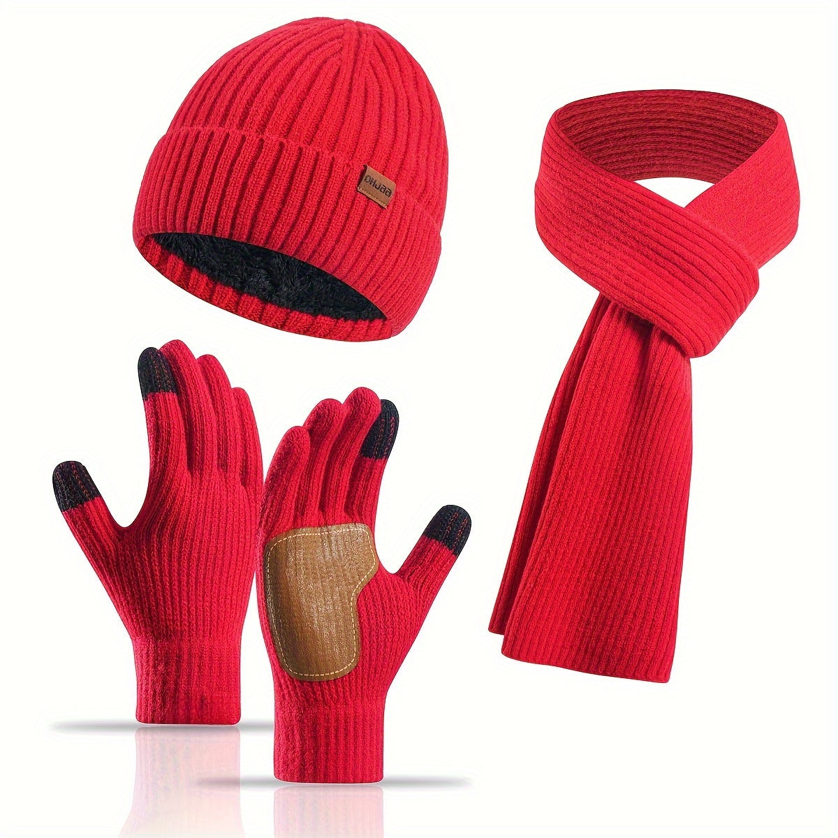 ArcticBlend | Cozy Knitted Winter Accessories Set with Hat, Scarf, Gloves 5