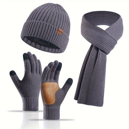 ArcticBlend | Cozy Knitted Winter Accessories Set with Hat, Scarf, Gloves 9