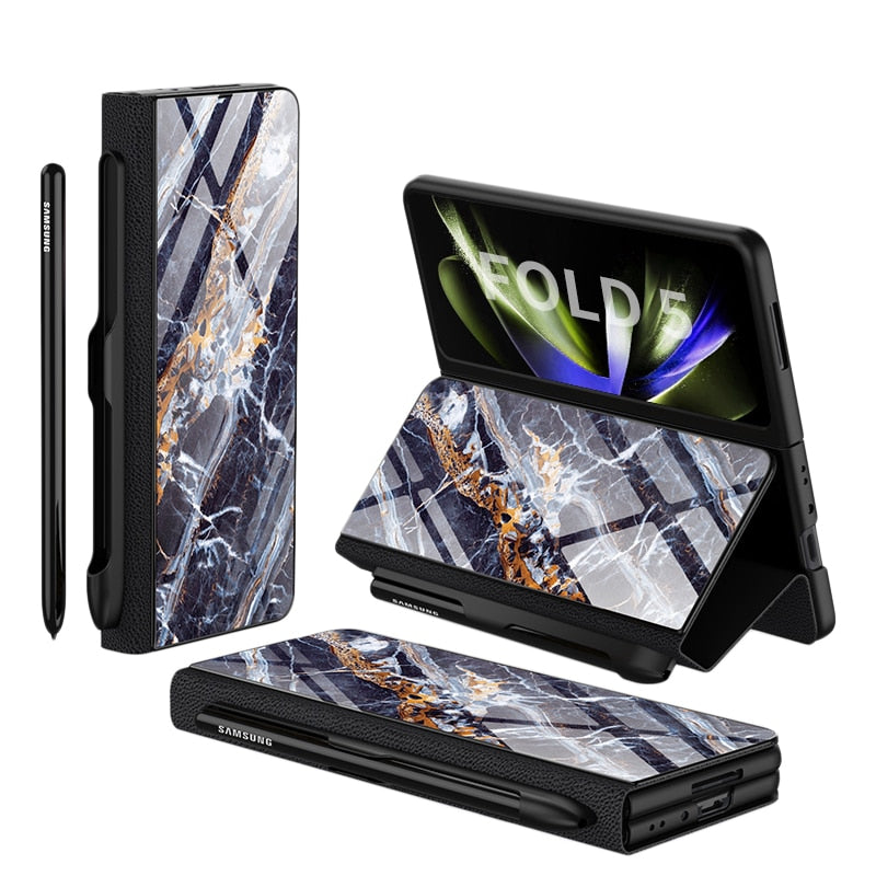 ArmorGuard | Durable Shockproof Leather Case for Samsung Galaxy Z Fold 5/4 14