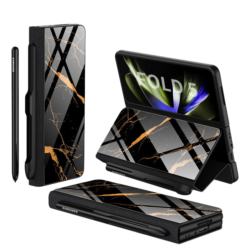 ArmorGuard | Durable Shockproof Leather Case for Samsung Galaxy Z Fold 5/4 16