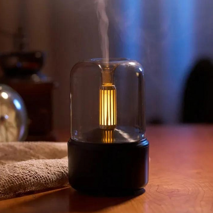 Compact Mini Essential Oil Diffuser with LED Nightlight - Fesara