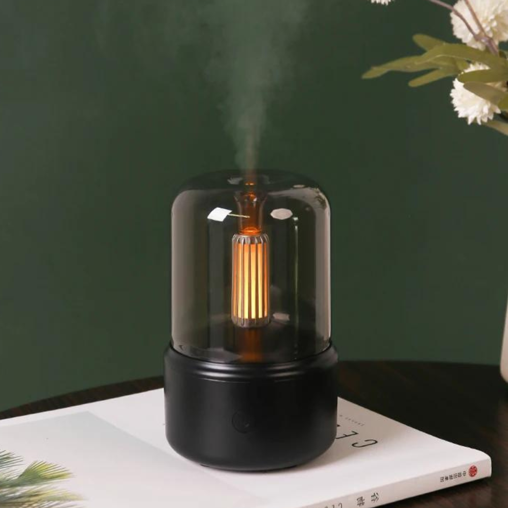 Compact Mini Essential Oil Diffuser with LED Nightlight