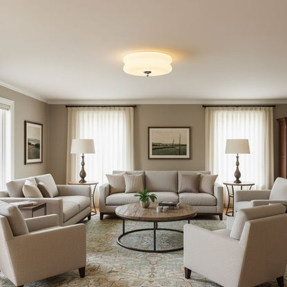 Classy Antique Circular Glass Pendant Light