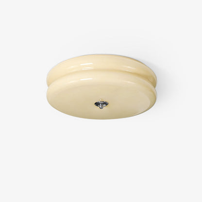 Classy Antique Circular Glass Pendant Light