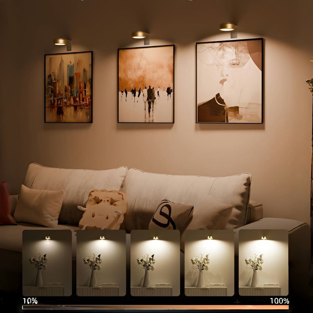 Bright LED Picture Light with Rechargeable Battery