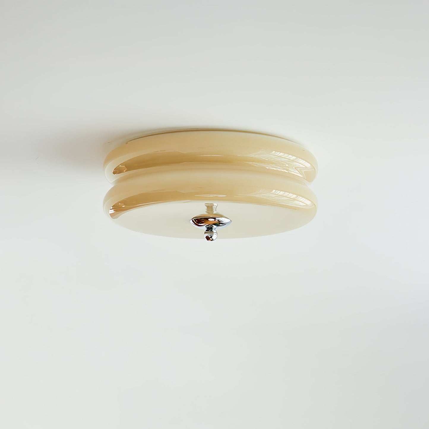 Classy Antique Circular Glass Pendant Light