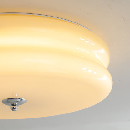 Classy Antique Circular Glass Pendant Light