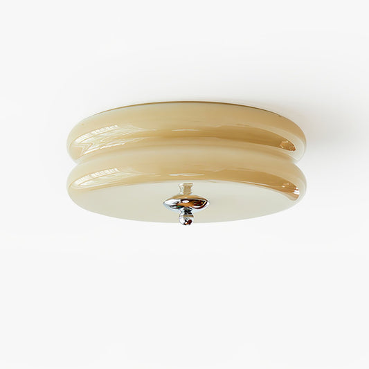 Classy Antique Circular Glass Pendant Light - Fesara
