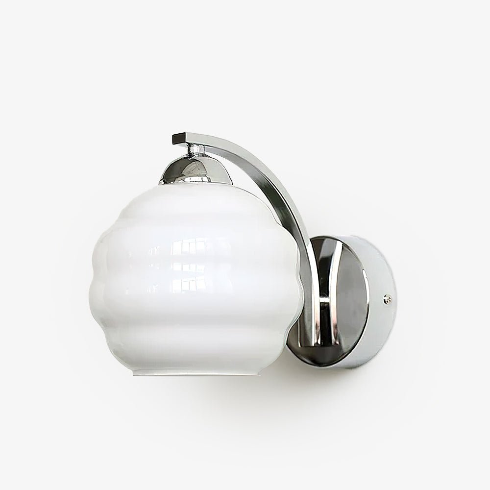 Vintage Ripple Glass LED Wall Light Fixture