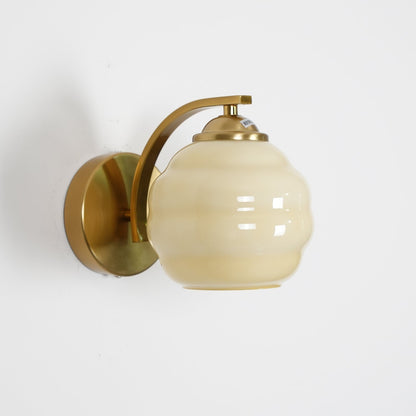 Vintage Ripple Glass LED Wall Light Fixture