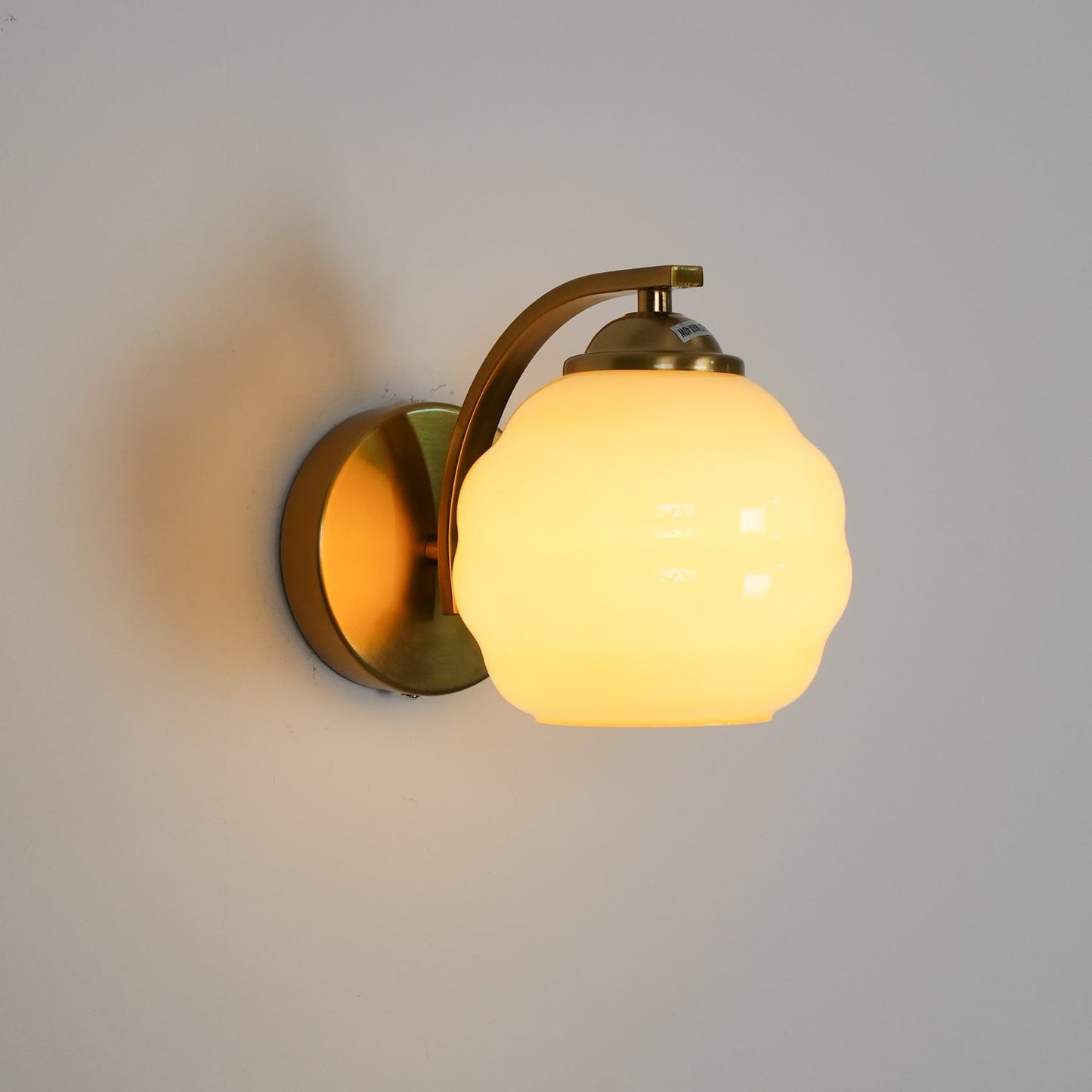 Vintage Ripple Glass LED Wall Light Fixture