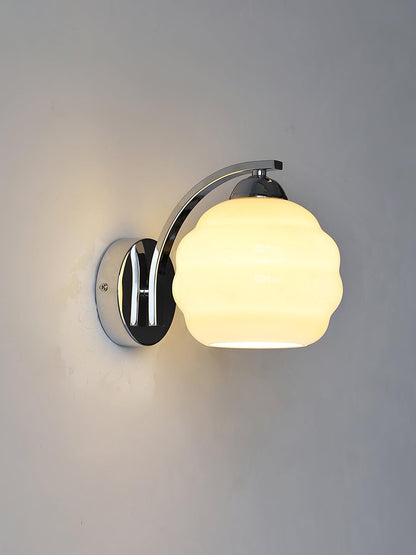Vintage Ripple Glass LED Wall Light Fixture