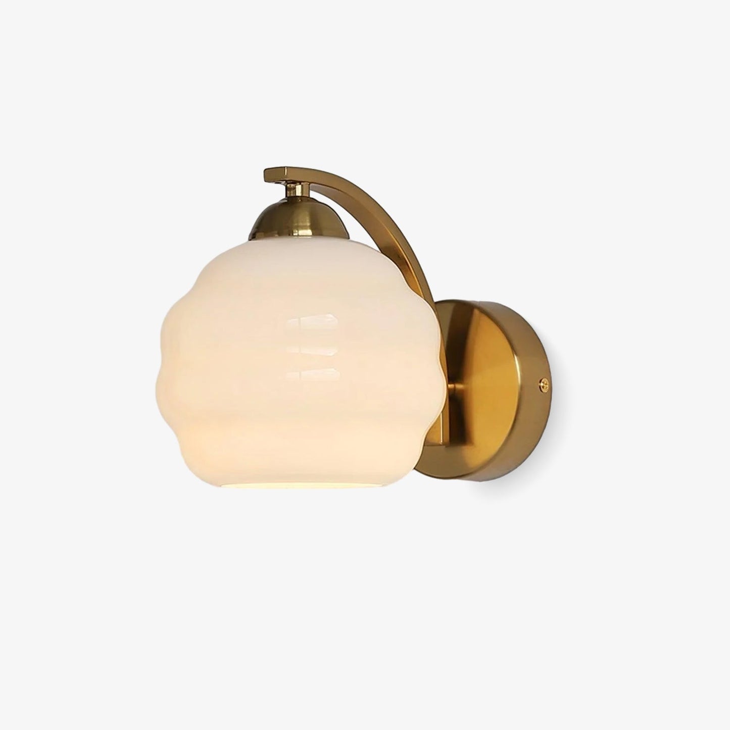 Vintage Ripple Glass LED Wall Light Fixture - Fesara