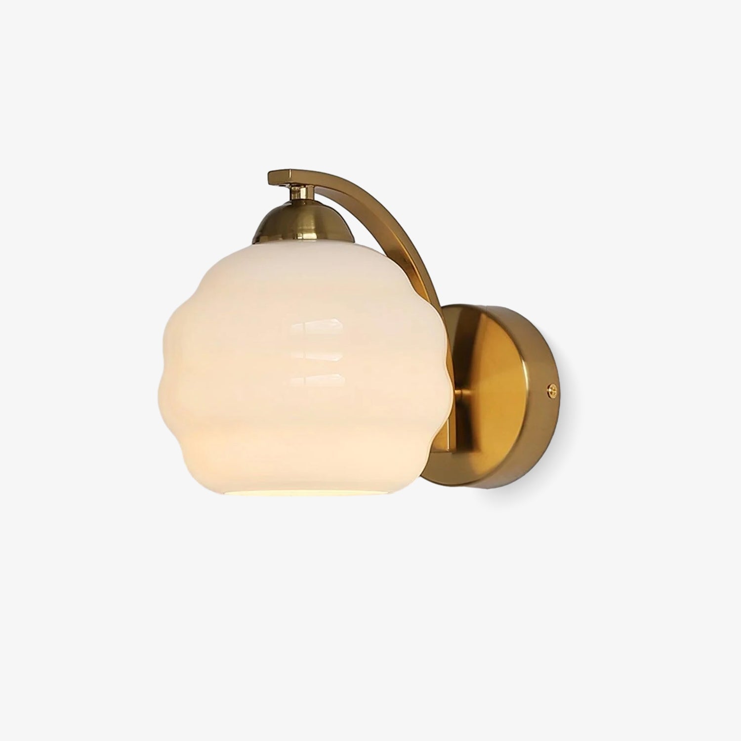 Vintage Ripple Glass LED Wall Light Fixture - Fesara