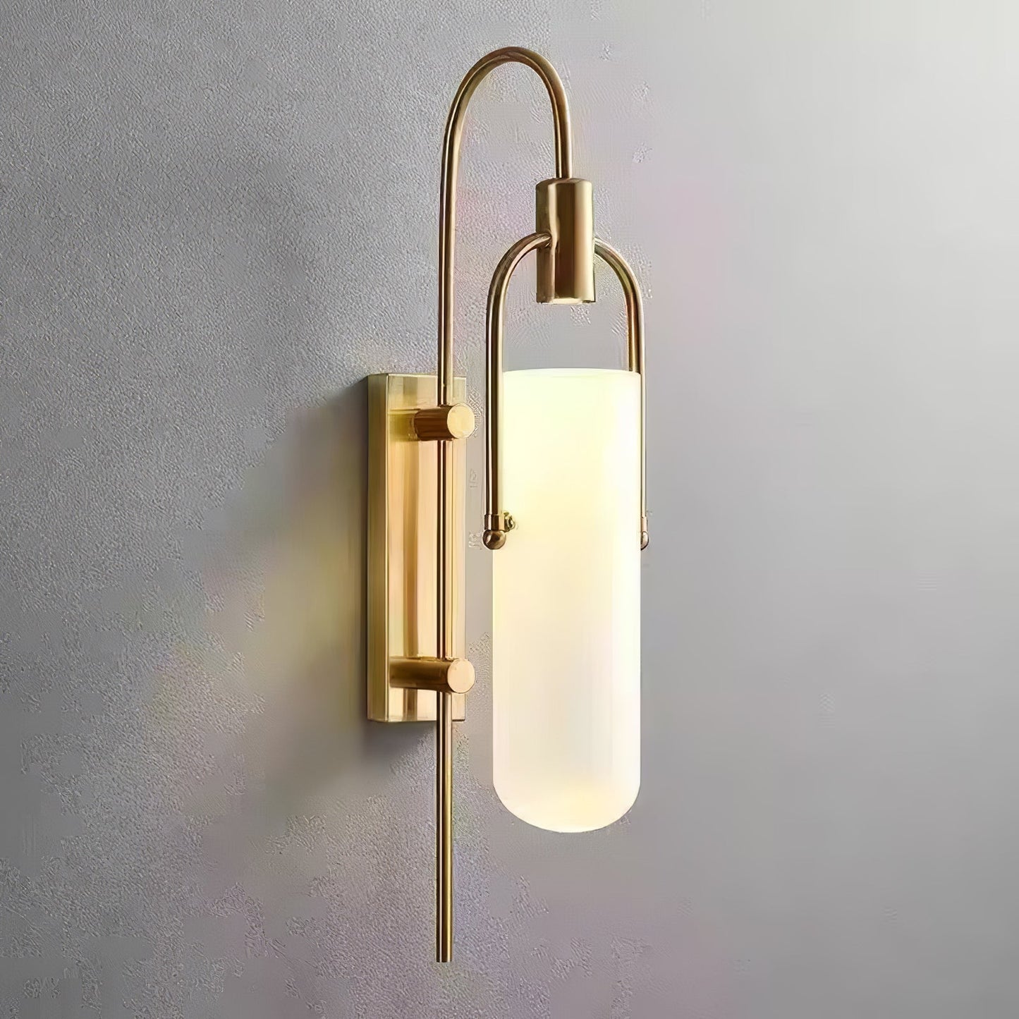 Metal Frame Glass Panel Lamp