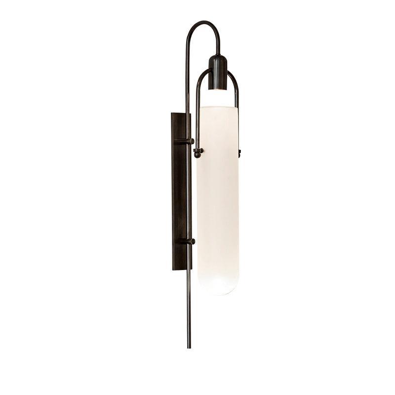 Metal Frame Glass Panel Lamp