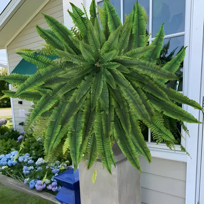 Realistic Green Boston Fern Indoor Plant Decoration - Fesara