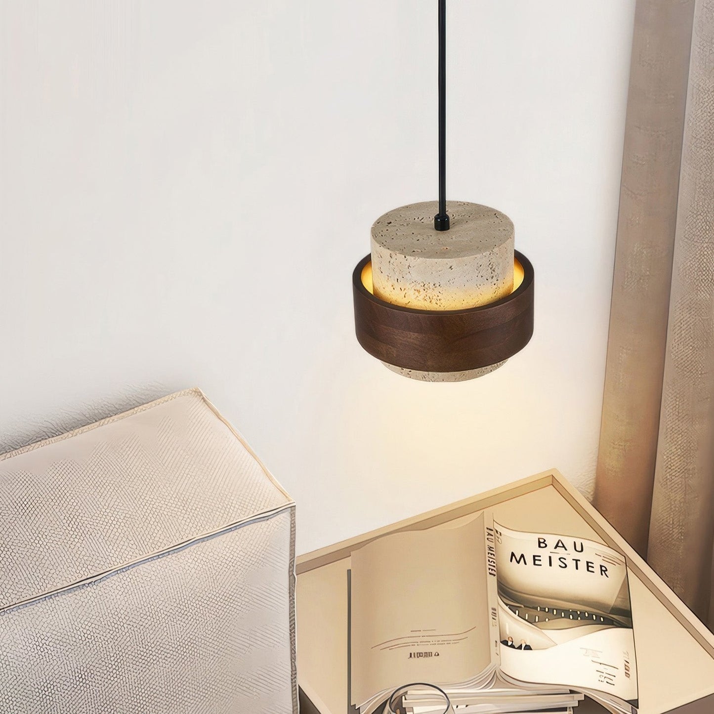 Ascend Retro Stone Wabi-Sabi Pendant 6