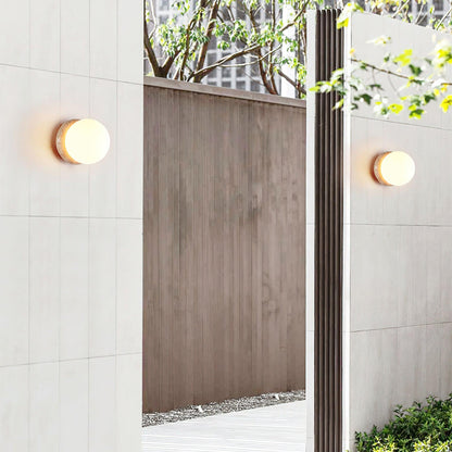 Contemporary Stone Outdoor LED Wall Lamp
