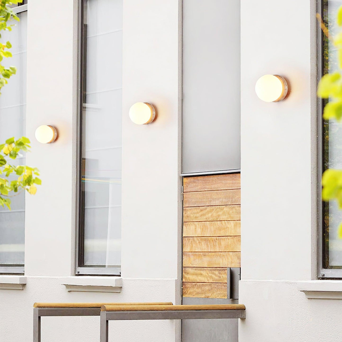 Contemporary Stone Outdoor LED Wall Lamp