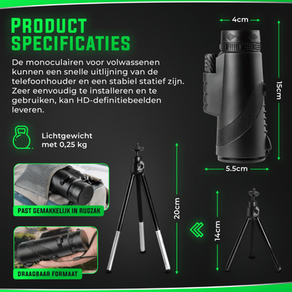 Portable High Power Monocular Telescope