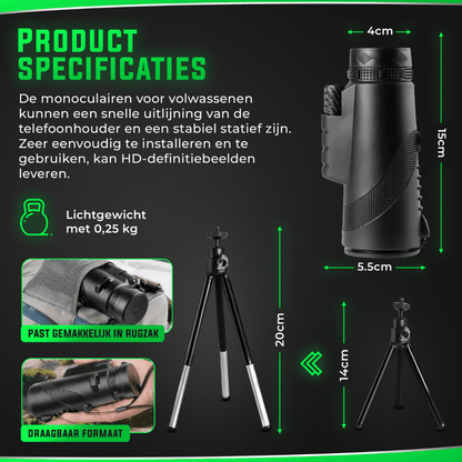 Portable High Power Monocular Telescope