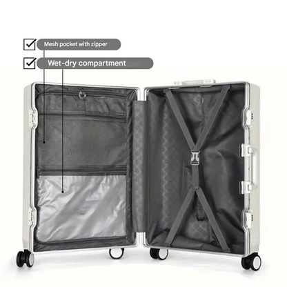 Durable Lightweight Carry-On Luggage with Laptop Pocket