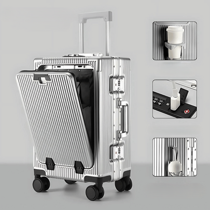 Durable Lightweight Carry-On Luggage with Laptop Pocket