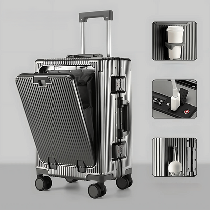 Durable Lightweight Carry-On Luggage with Laptop Pocket
