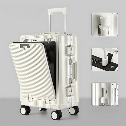 Durable Lightweight Carry-On Luggage with Laptop Pocket