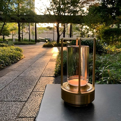 Elegant Glass Wireless Desk Lamp with Touch Sensor