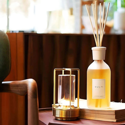 Elegant Glass Wireless Desk Lamp with Touch Sensor