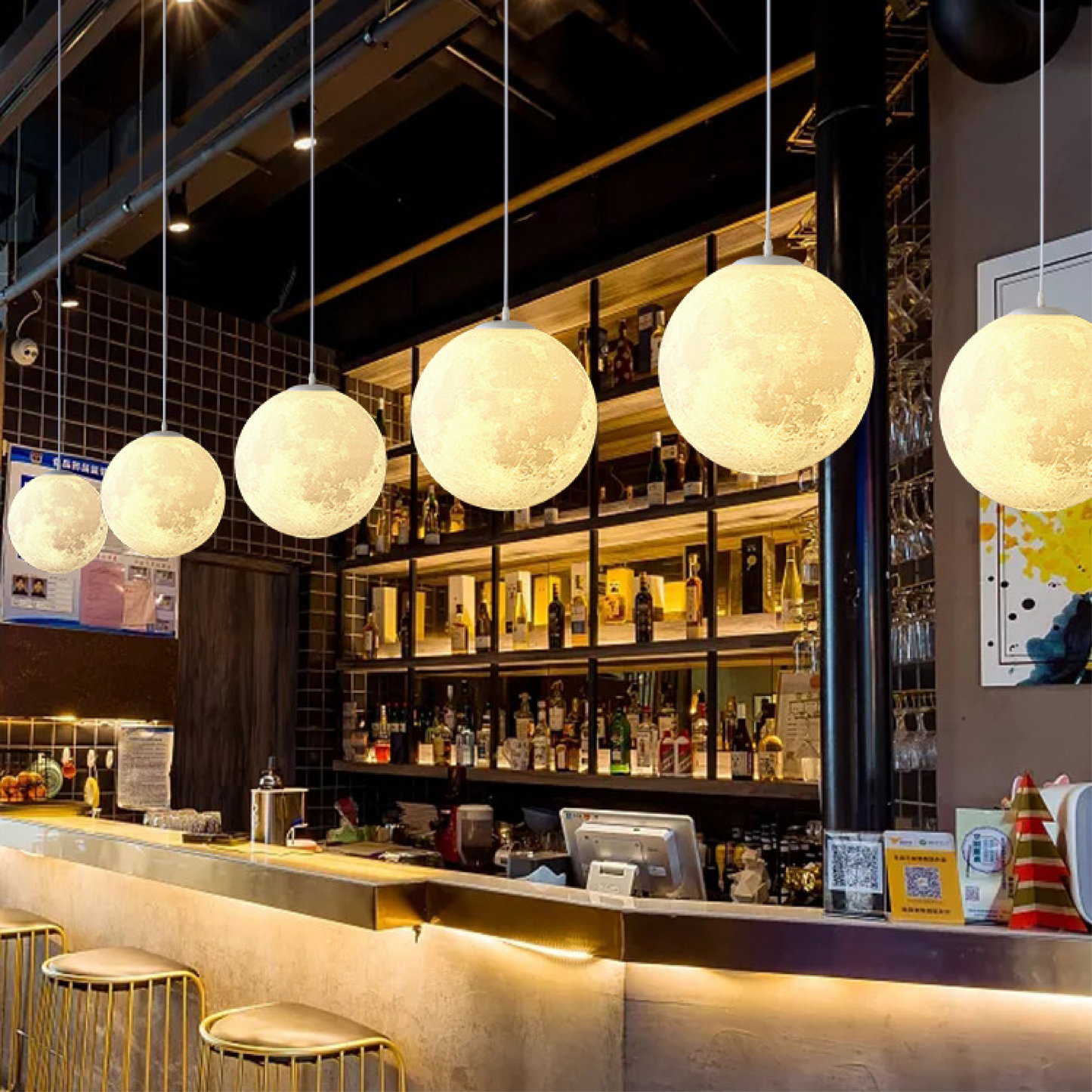 Beautiful Moon Phase Pendant Light - Fesara