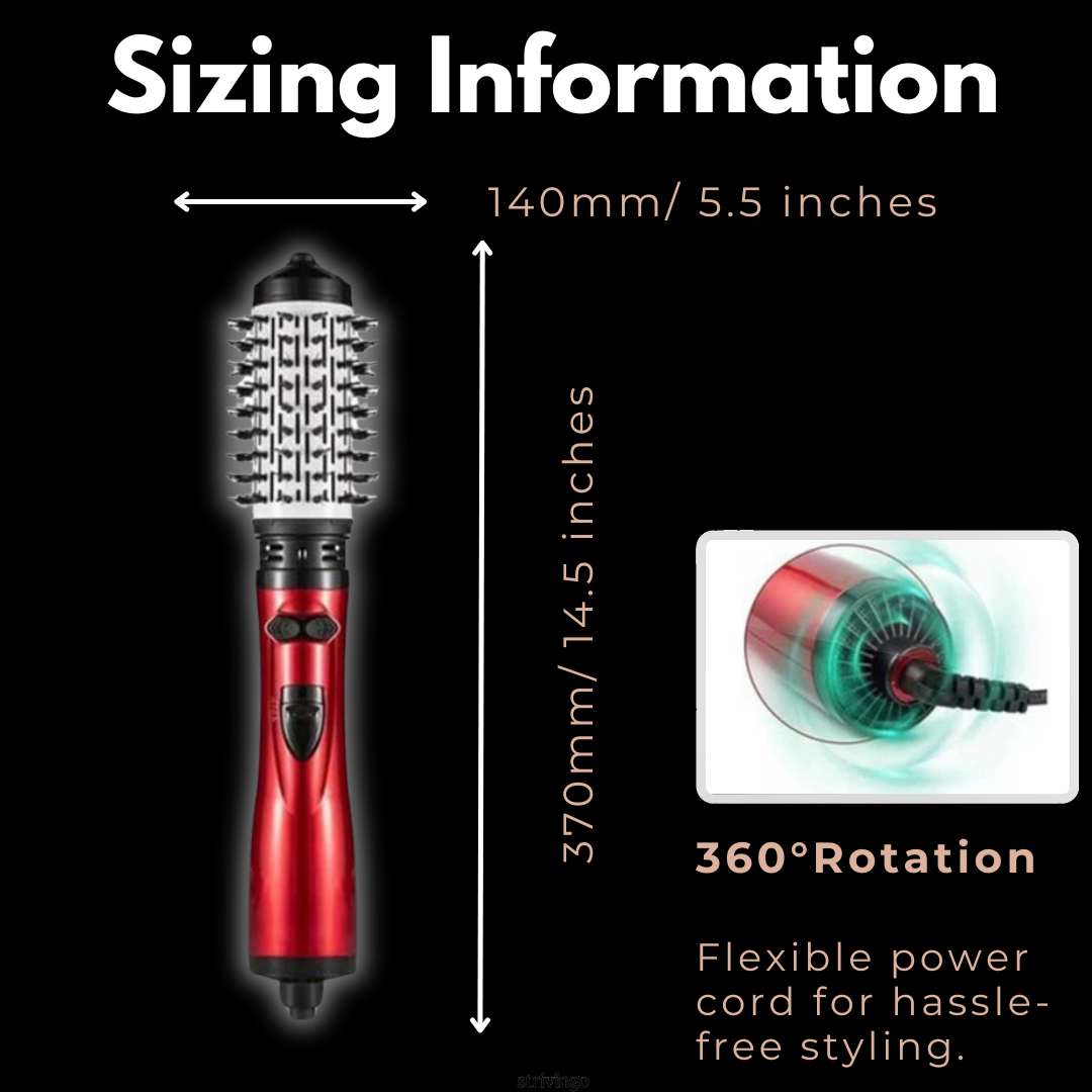 AureaGlow | Innovative Rotating 2-in-1 Hair Dryer and Styler 7