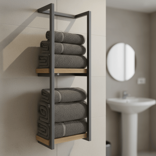 Sleek Stainless Steel Wall Towel Rack - Fesara